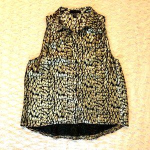 Joe's gold black metallic sleveless top